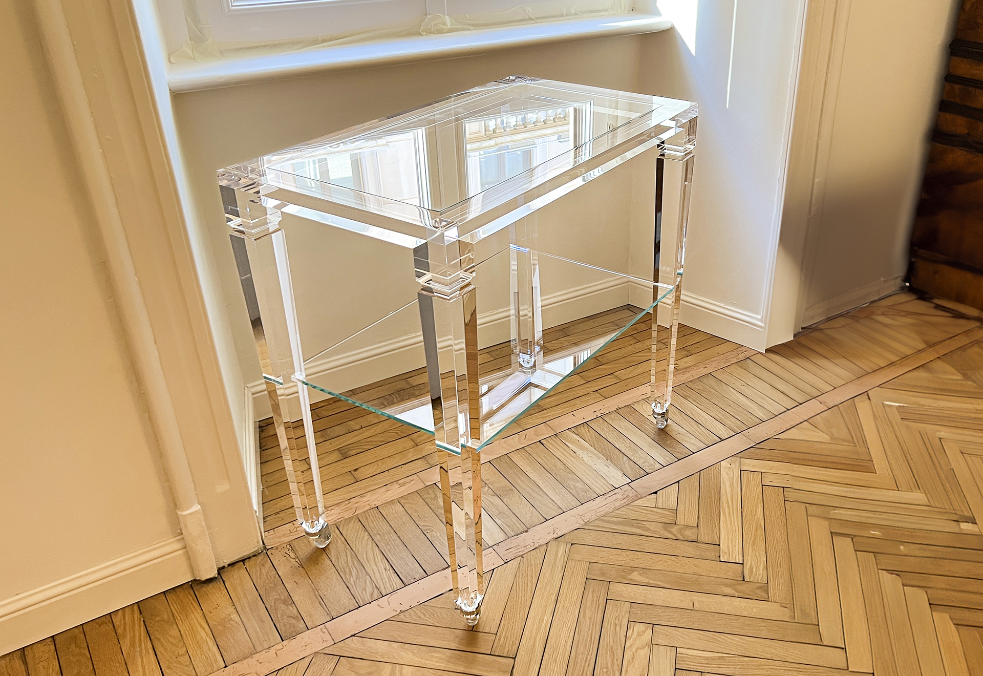 Carrello in plexiglass LV1 cm 80 x 45 h 80